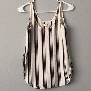 Madewell navy and cream striped tank